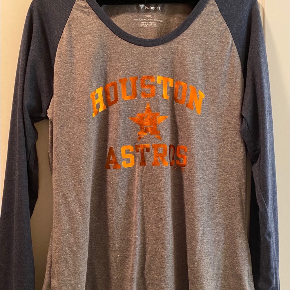 Fanatics Houston Astro’s long sleeve shirt-Size L